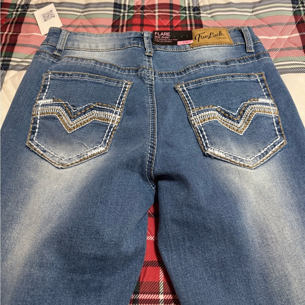 True Luck Mid Rise Flare Jeans - Picture 6 of 8
